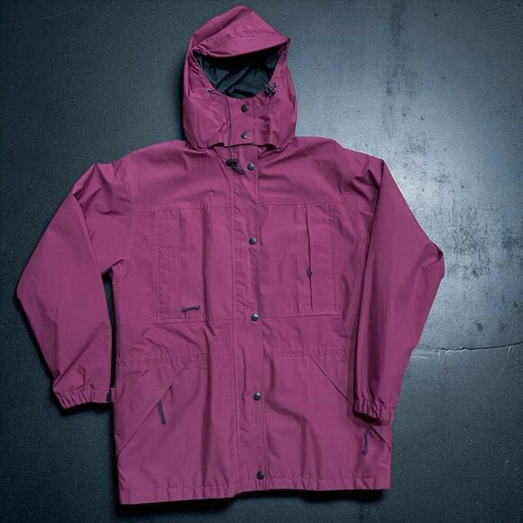 REI Outdoors Vintage 90s Cranberry Red Gore Tex Full Zip Jacket Women's Size 12 - Picture 1 of 9